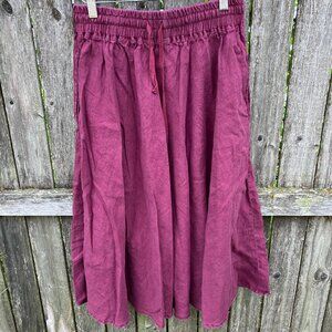 Lenok Linen a-line skirt with pockets, size XL